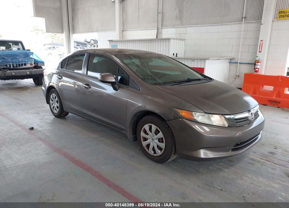2012 HONDA CIVIC LX VIN: 19XFB2F56CE047614