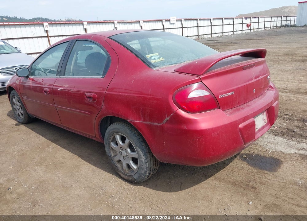 2004 DODGE NEON SXT VIN: 1B3ES56C94D646099