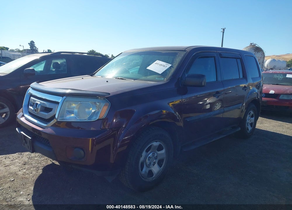 2011 HONDA PILOT LX VIN: 5FNYF3H2XBB049204