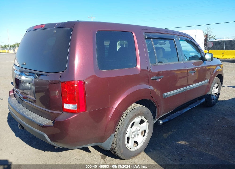 2011 HONDA PILOT LX VIN: 5FNYF3H2XBB049204