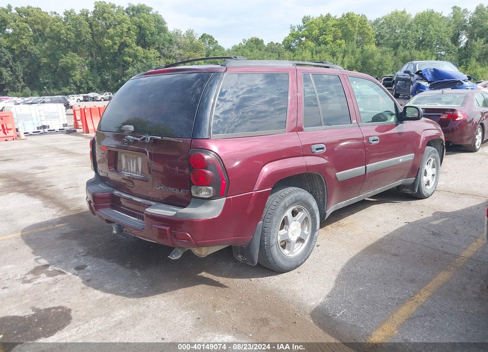 2004 CHEVROLET TRAILBLAZER LS VIN: 1GNDT13SX42287084