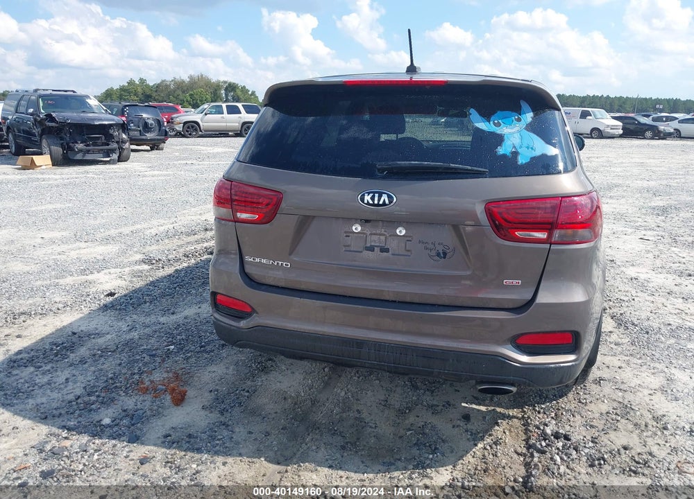 2019 KIA SORENTO 2.4L LX VIN: 5XYPG4A35KG566484