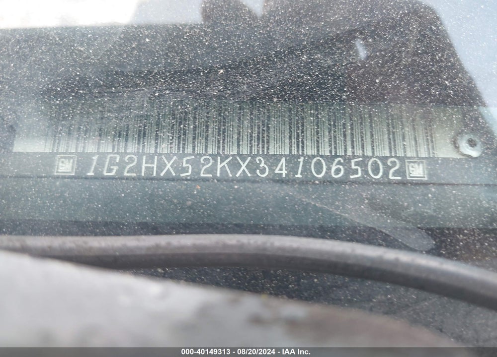 2003 PONTIAC BONNEVILLE SE VIN: 1G2HX52KX34106502