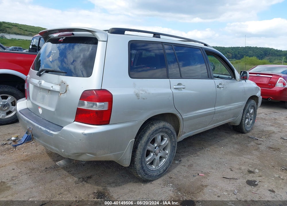 2005 TOYOTA HIGHLANDER V6 VIN: JTEEP21A050107394