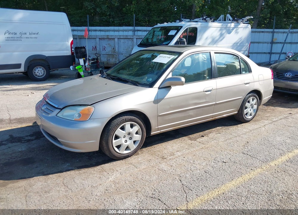 2001 HONDA CIVIC EX VIN: 1HGES267X1L068534