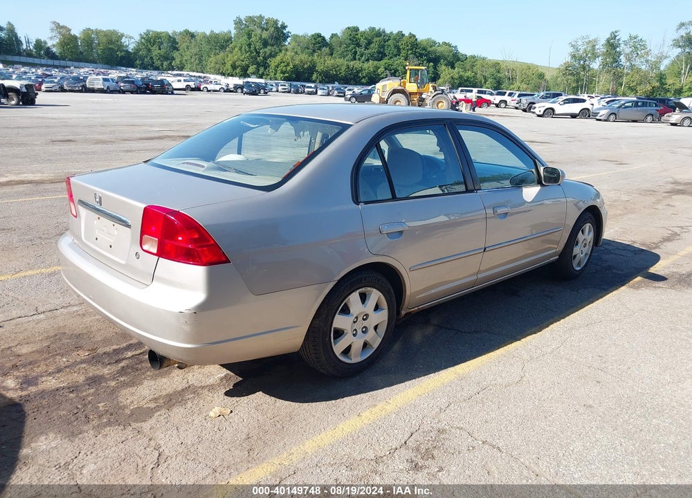 2001 HONDA CIVIC EX VIN: 1HGES267X1L068534