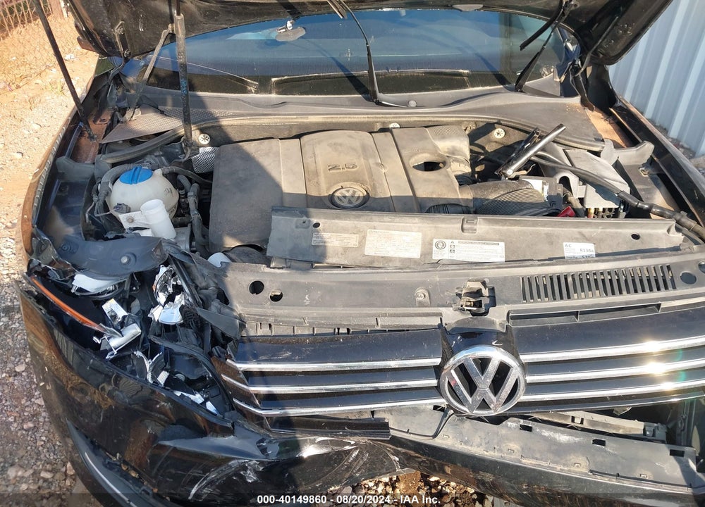 2013 VOLKSWAGEN PASSAT 2.5L SE VIN: 1VWBH7A37DC114274
