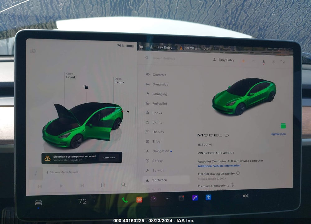 2023 TESLA MODEL 3 VIN: 5YJ3E1EA3PF498907