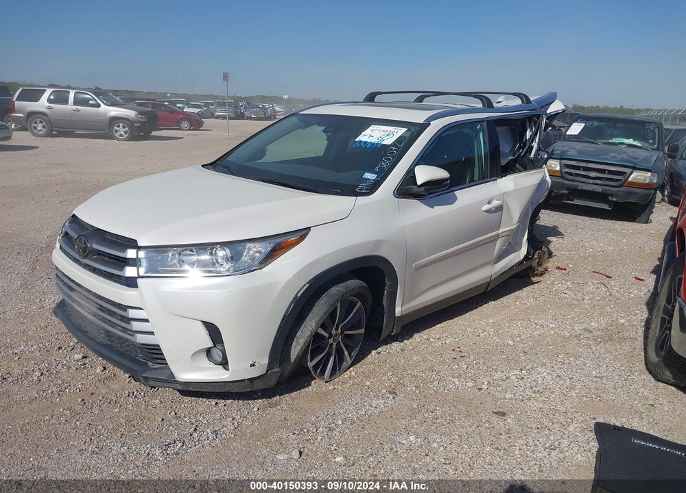 2019 TOYOTA HIGHLANDER XLE VIN: 5TDJZRFH2KS580072