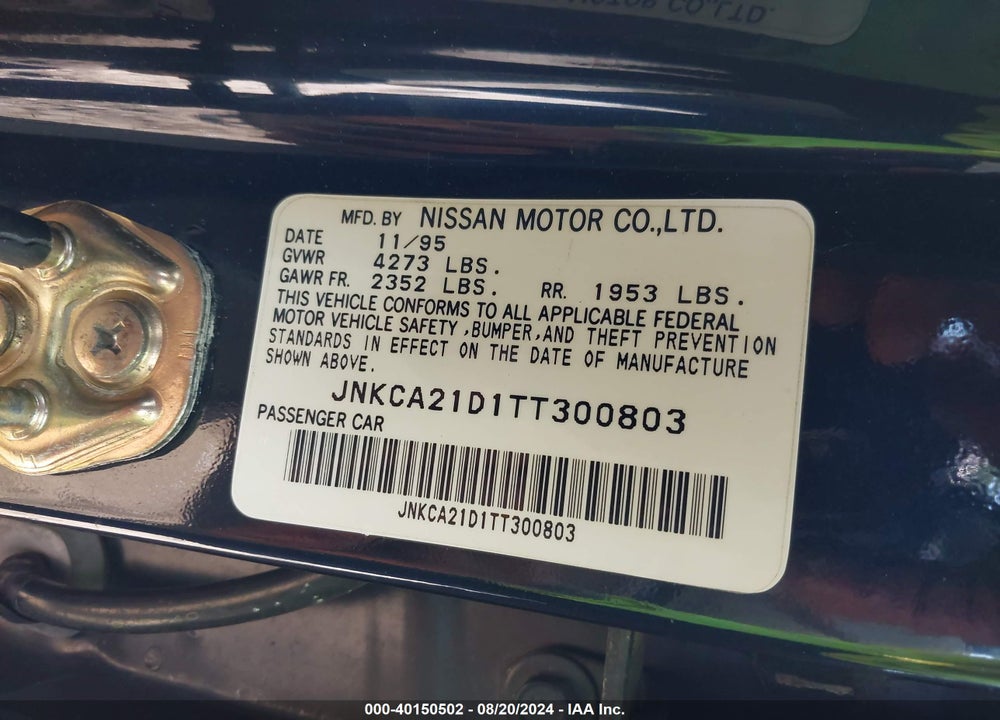 1996 INFINITI I30 VIN: JNKCA21D1TT300803