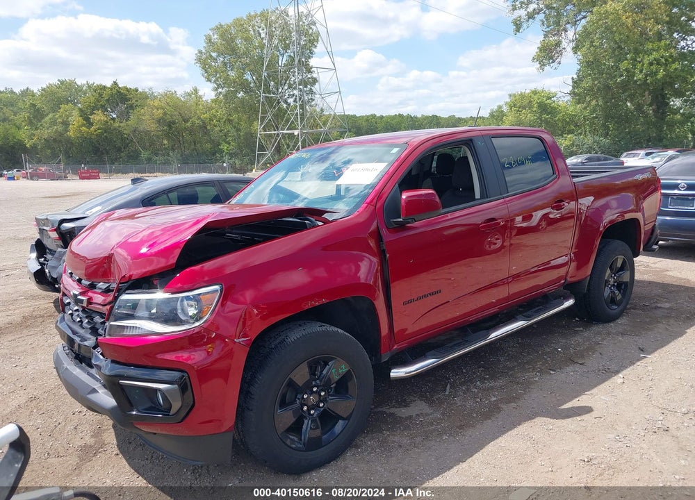 2021 CHEVROLET COLORADO 4WD SHORT BOX LT VIN: 1GCGTCEN9M1287513