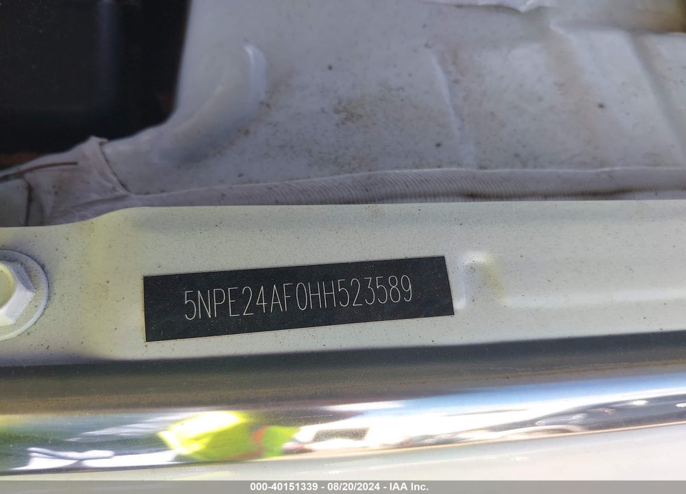 2017 HYUNDAI SONATA VIN: 5NPE24AF0HH523589