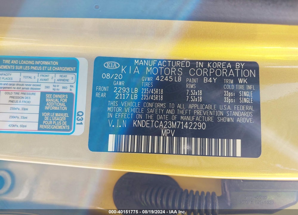 2021 KIA SELTOS SX TURBO VIN: KNDETCA23M7142290