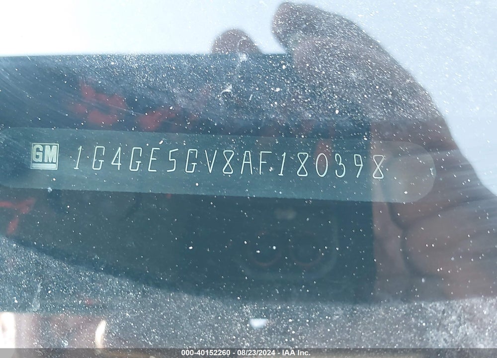 2010 BUICK LACROSSE CXS VIN: 1G4GE5GV8AF180398