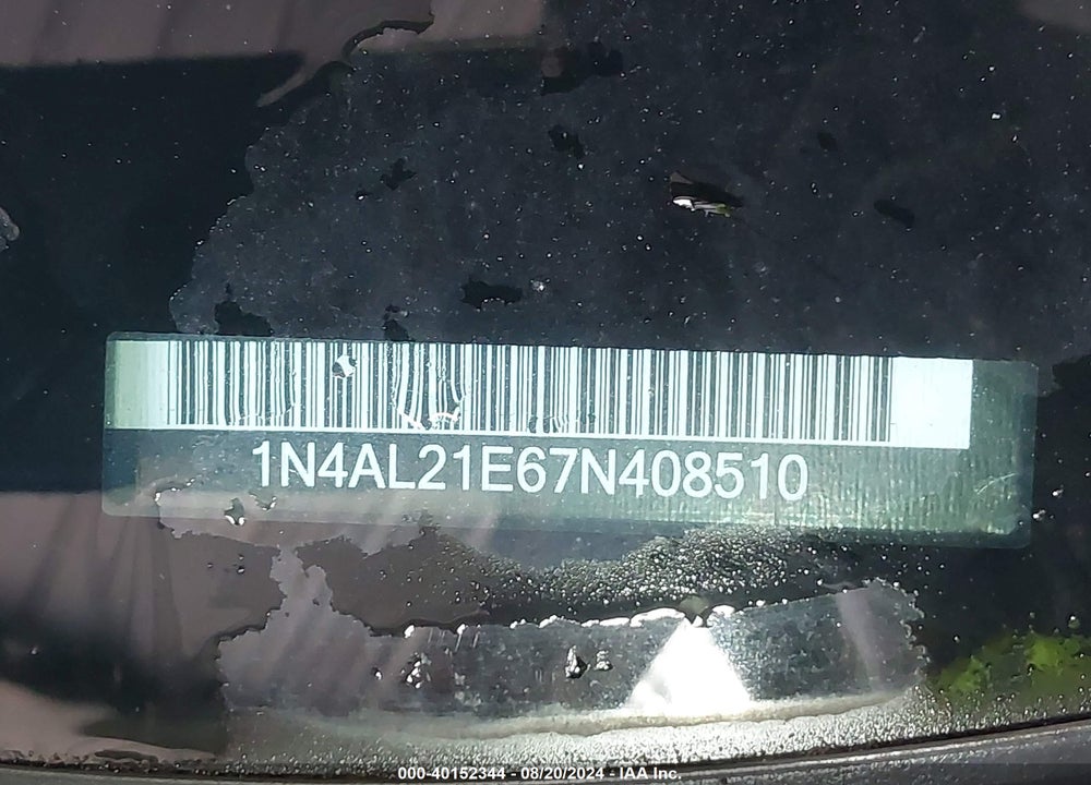 2007 NISSAN ALTIMA 2.5 S VIN: 1N4AL21E67N408510
