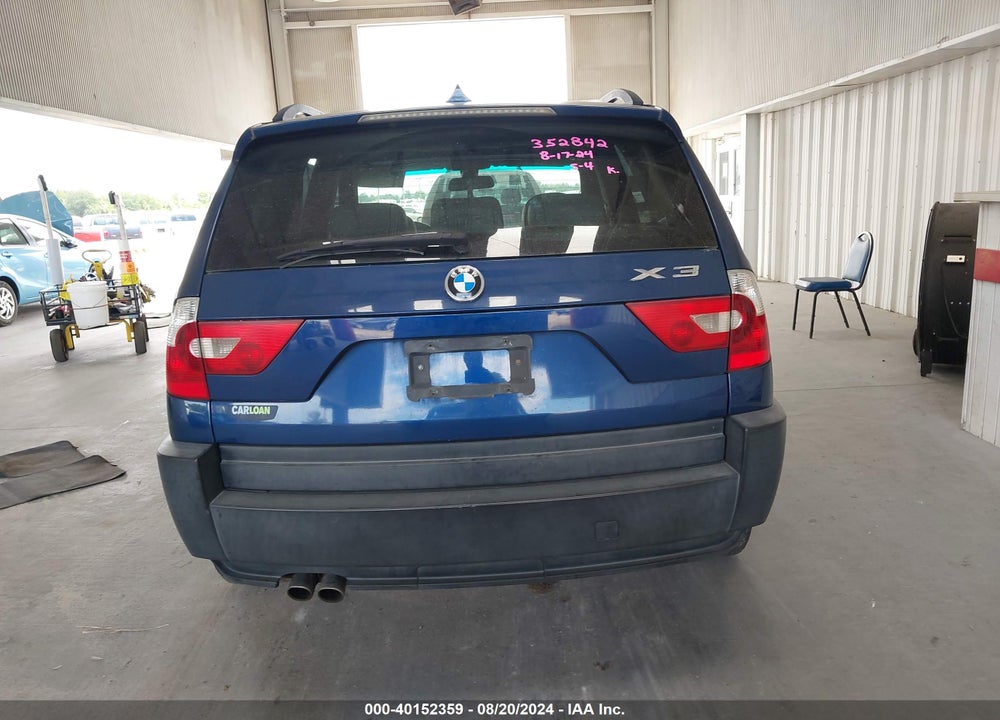 2005 BMW X3 3.0I VIN: WBXPA93465WD06760