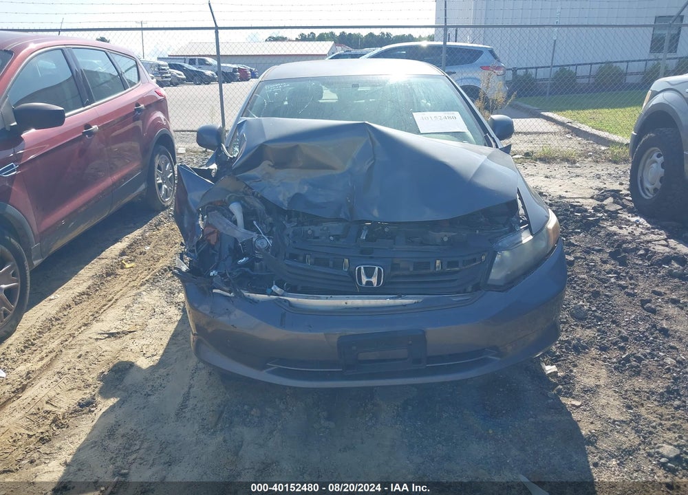 2012 HONDA CIVIC LX VIN: 19XFB2F58CE387217