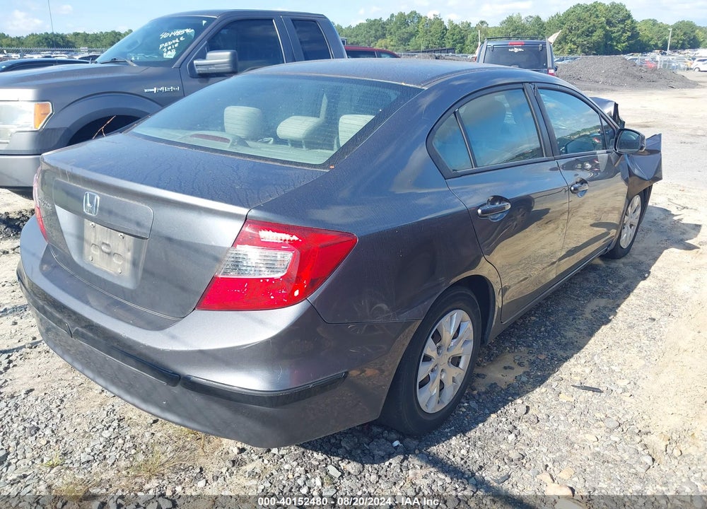 2012 HONDA CIVIC LX VIN: 19XFB2F58CE387217
