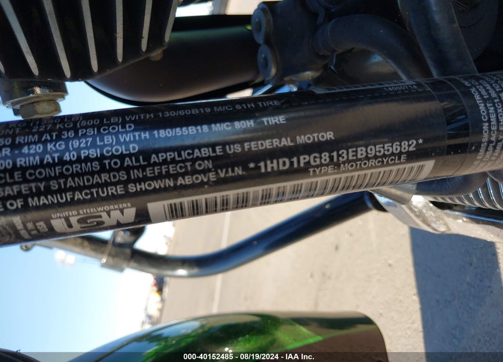 2014 HARLEY-DAVIDSON FLHRSE4 CVO VIN: 1HD1PG813EB955682