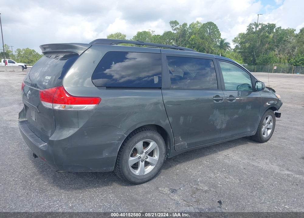 2012 TOYOTA SIENNA LE V6 8 PASSENGER VIN: 5TDKK3DC4CS213592
