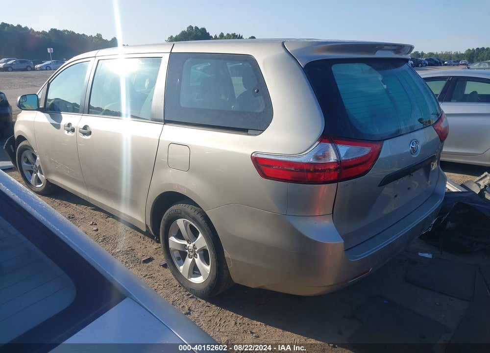 2017 TOYOTA SIENNA L 7 PASSENGER VIN: 5TDZZ3DC6HS878589