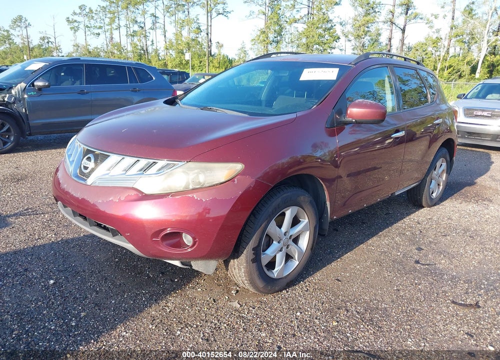 2009 NISSAN MURANO S VIN: JN8AZ18W69W106427