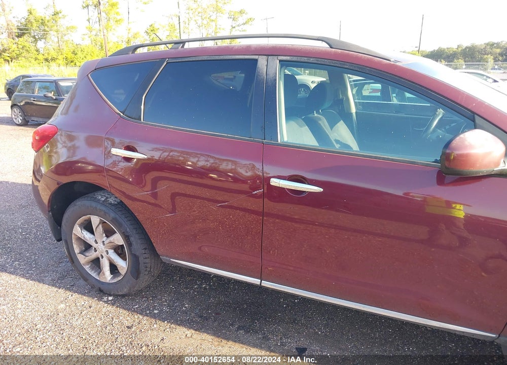 2009 NISSAN MURANO S VIN: JN8AZ18W69W106427