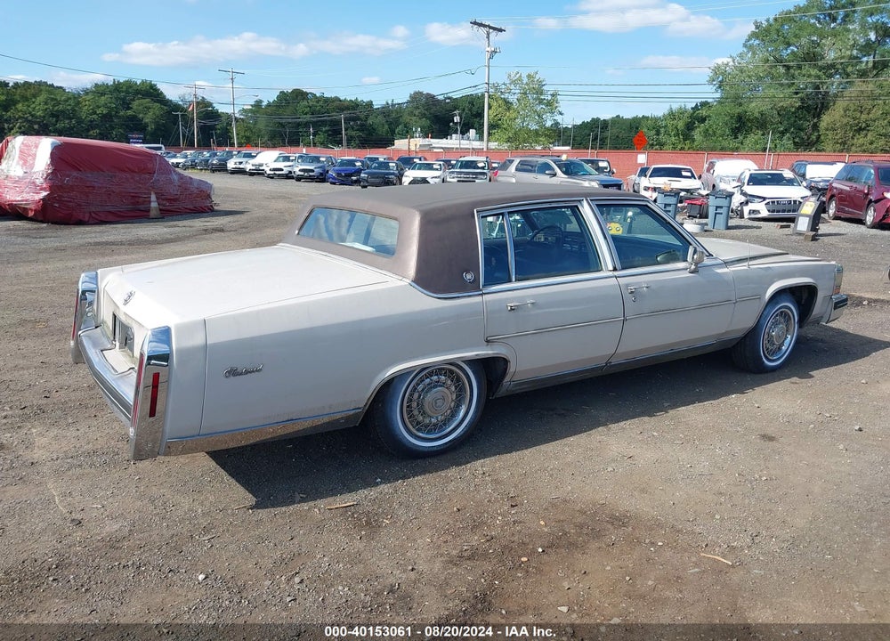 1984 CADILLAC FLEETWOOD BROUGHAM VIN: 1G6AW6988E9081172