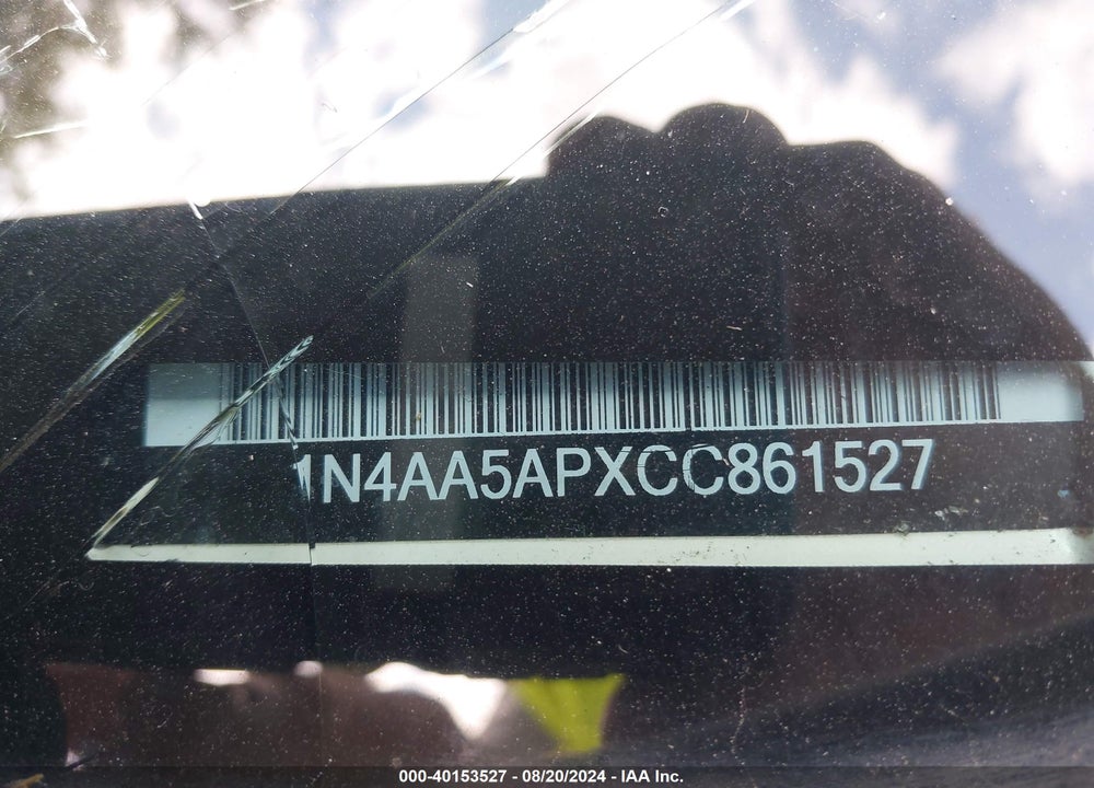 2012 NISSAN MAXIMA 3.5 SV VIN: 1N4AA5APXCC861527