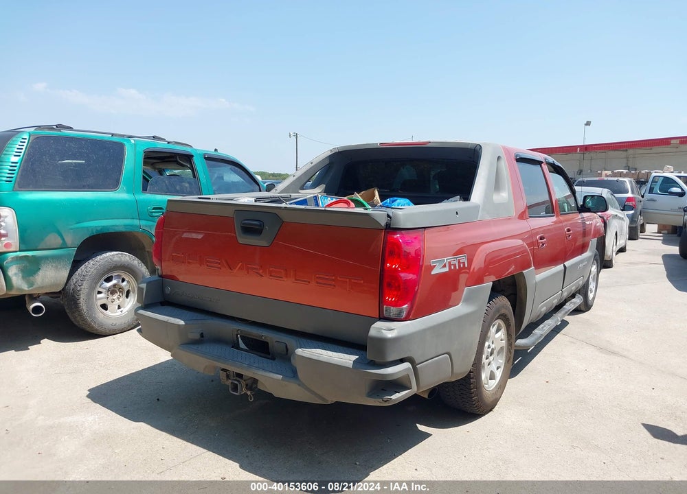 2002 CHEVROLET AVALANCHE 1500 VIN: 3GNEC13T92G129773