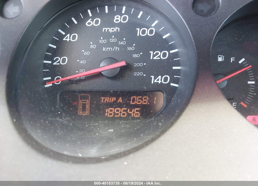 2001 ACURA MDX VIN: 2HNYD18681H540029