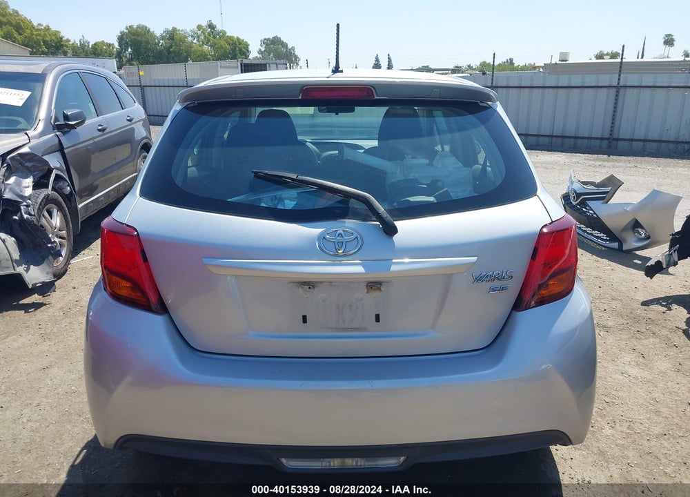 2015 TOYOTA YARIS SE VIN: VNKKTUD35FA015373