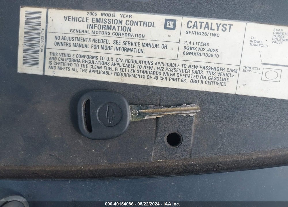2006 PONTIAC G6 VIN: 1G2ZF55B764193847