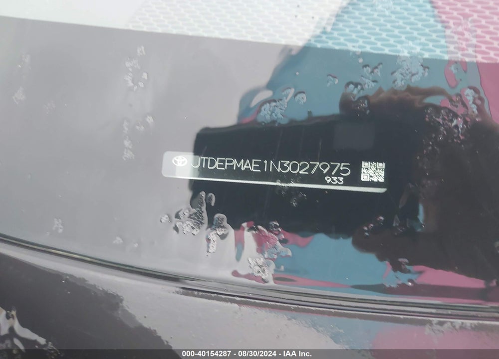 2022 TOYOTA COROLLA LE VIN: JTDEPMAE1N3027975