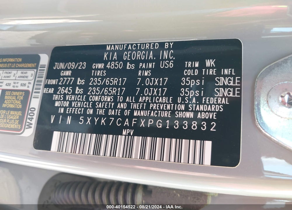 2023 KIA SPORTAGE X-PRO VIN: 5XYK7CAFXPG133832