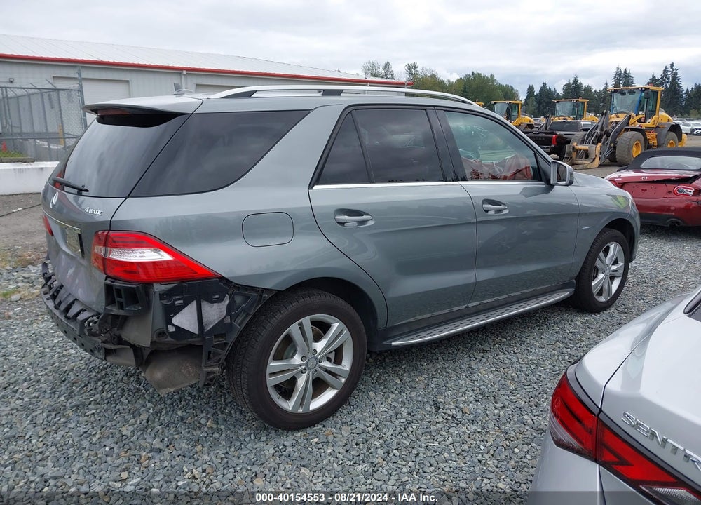 2012 MERCEDES-BENZ ML 350 4MATIC VIN: 4JGDA5HB6CA002511