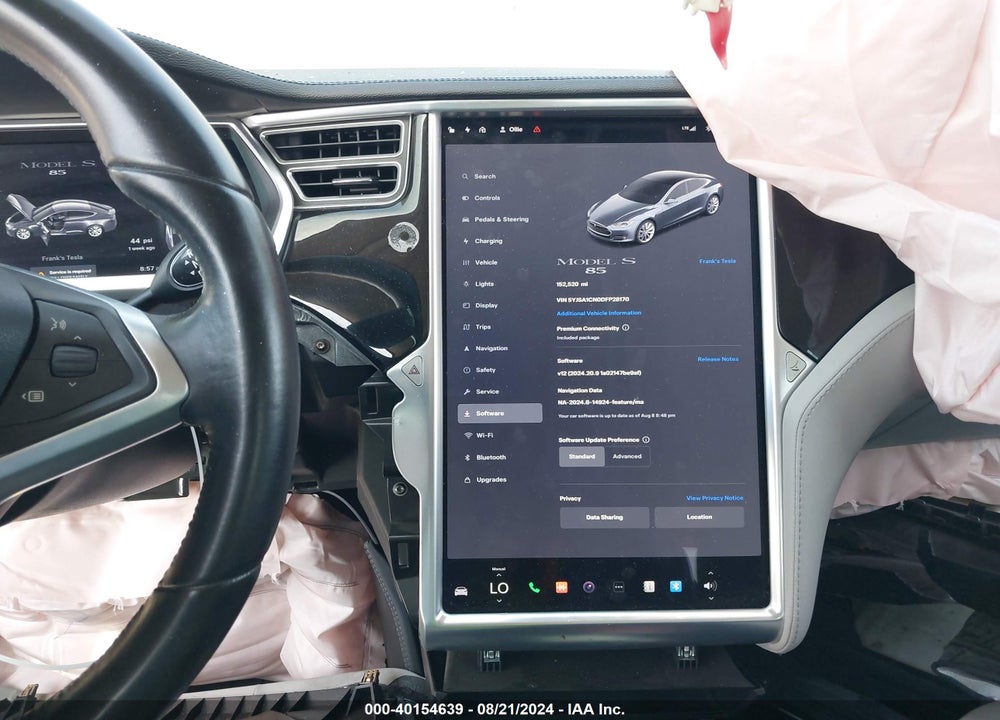 2013 TESLA MODEL S VIN: 5YJSA1CN0DFP28170