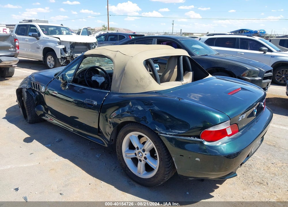 2000 BMW Z3 2.3 VIN: 4USCH9345YLF86596