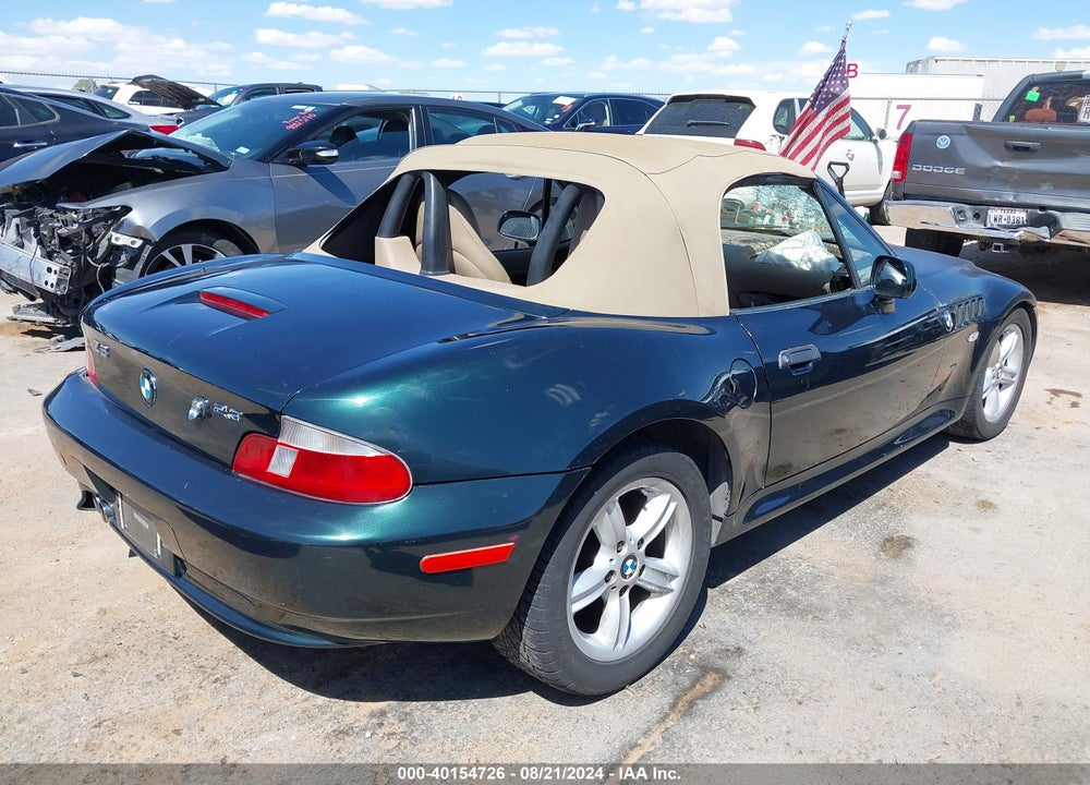 2000 BMW Z3 2.3 VIN: 4USCH9345YLF86596