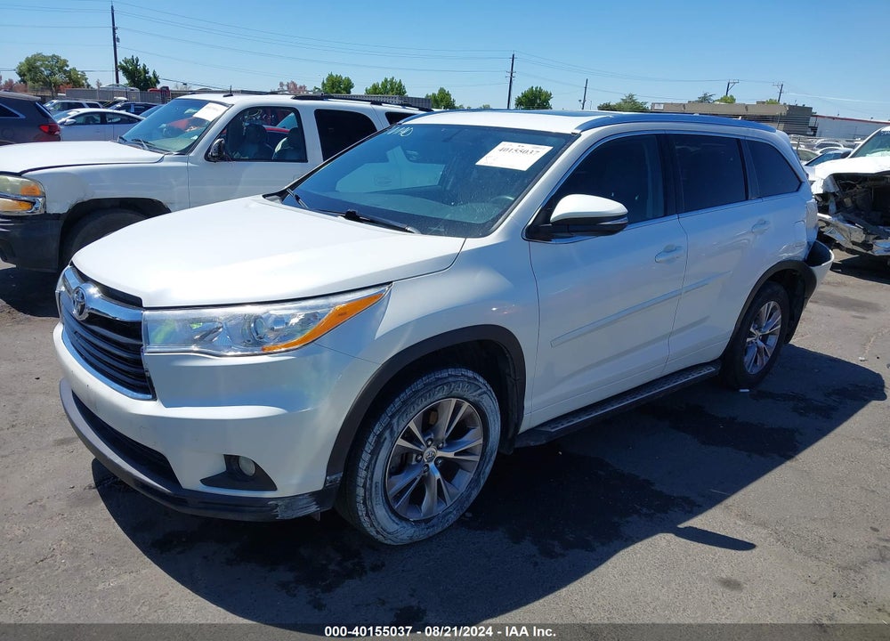 2014 TOYOTA HIGHLANDER XLE V6 VIN: 5TDJKRFH8ES004835