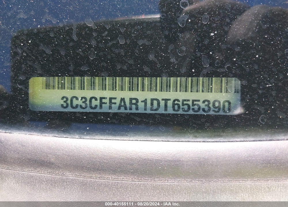2013 FIAT 500 POP VIN: 3C3CFFAR1DT655390