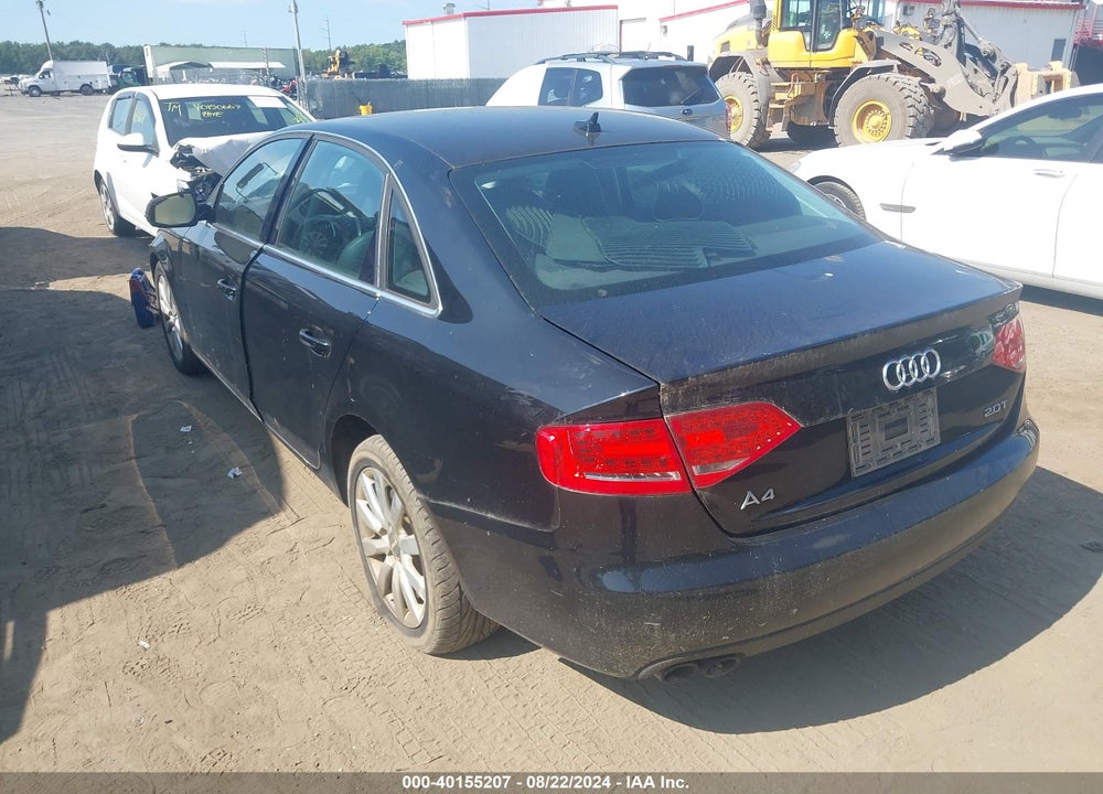 2012 AUDI A4 2.0T PREMIUM VIN: WAUAFAFLXCN013384