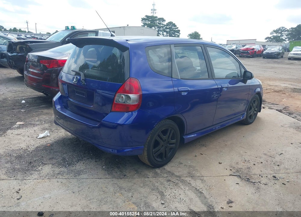 2007 HONDA FIT SPORT VIN: JHMGD38657S015961