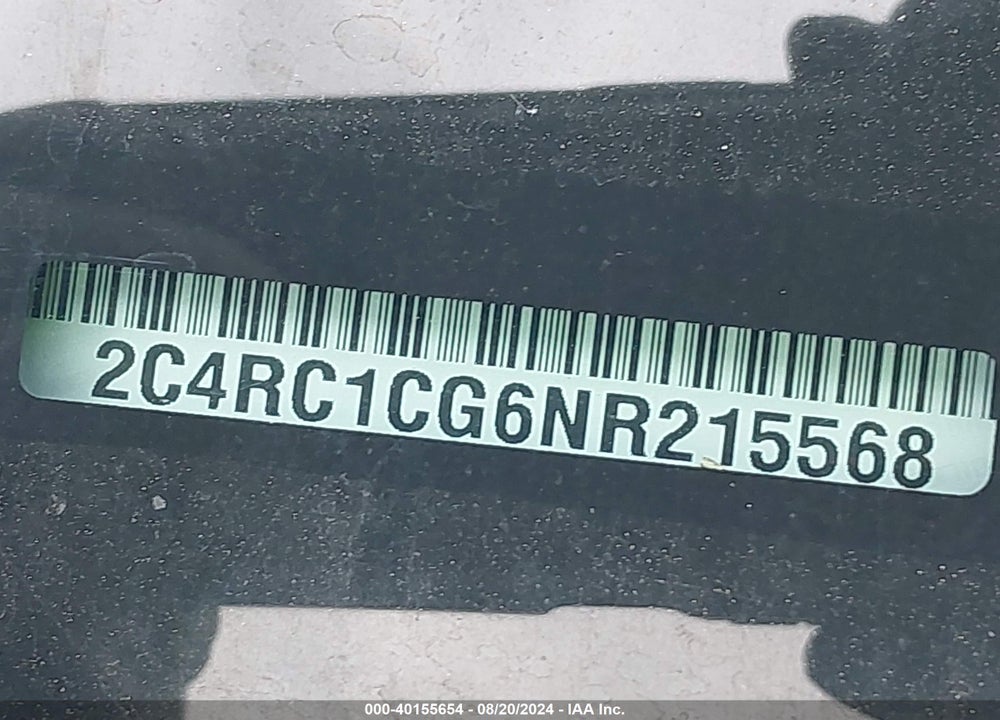 2022 CHRYSLER VOYAGER LX VIN: 2C4RC1CG6NR215568