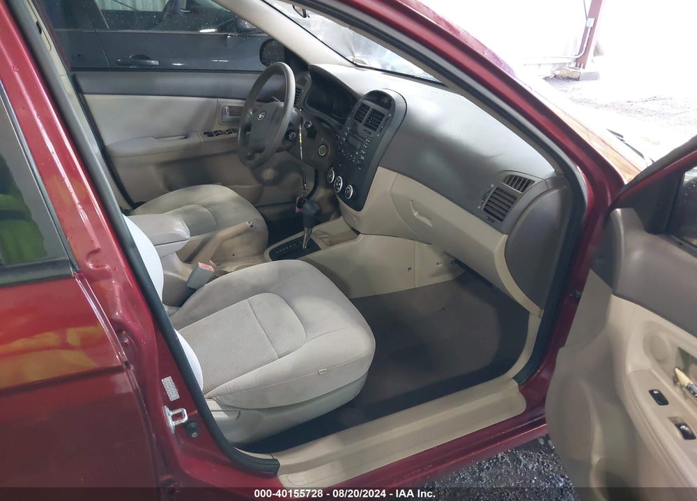 2009 KIA SPECTRA EX VIN: KNAFE221095601354