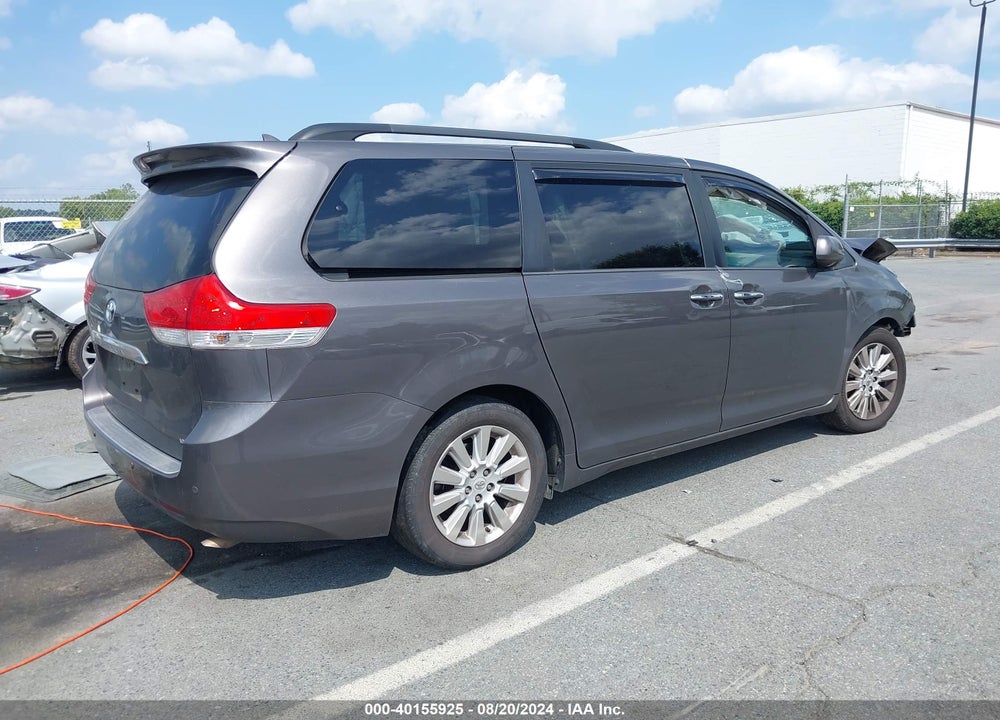 2012 TOYOTA SIENNA LIMITED V6 7 PASSENGER VIN: 5TDYK3DC4CS233920