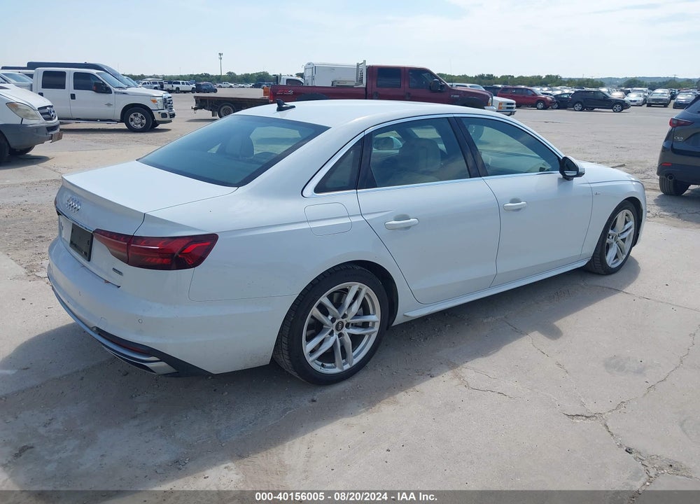 2022 AUDI A4 PREMIUM PLUS 45 TFSI S LINE QUATTRO S TRONIC VIN: WAUEAAF44NN013974