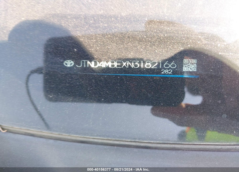 2022 TOYOTA COROLLA SE VIN: JTND4MBEXN3182166