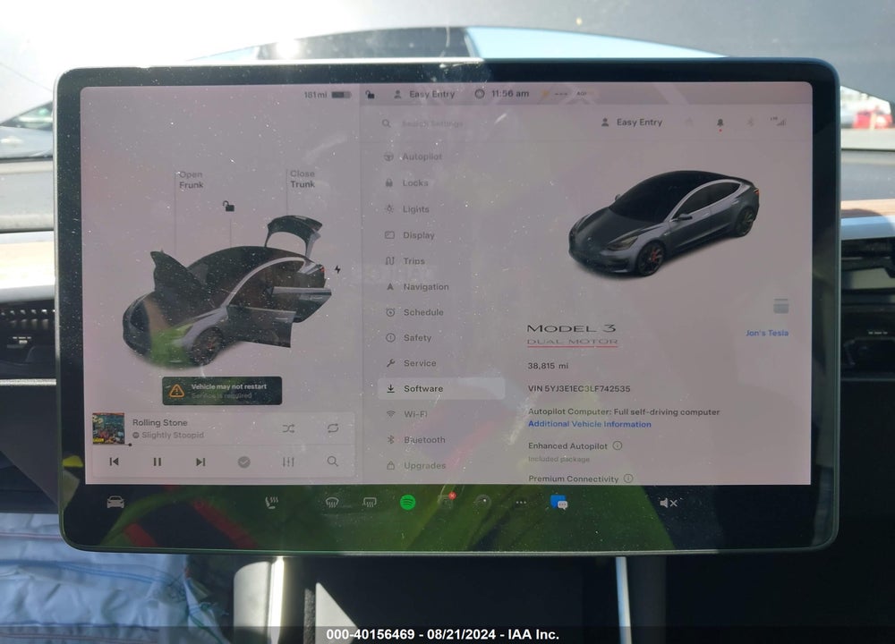 2020 TESLA MODEL 3 PERFORMANCE DUAL MOTOR ALL-WHEEL DRIVE VIN: 5YJ3E1EC3LF742535
