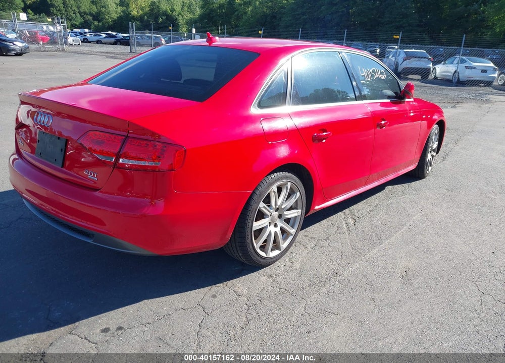 2012 AUDI A4 2.0T PREMIUM VIN: WAUFFAFLXCA120125